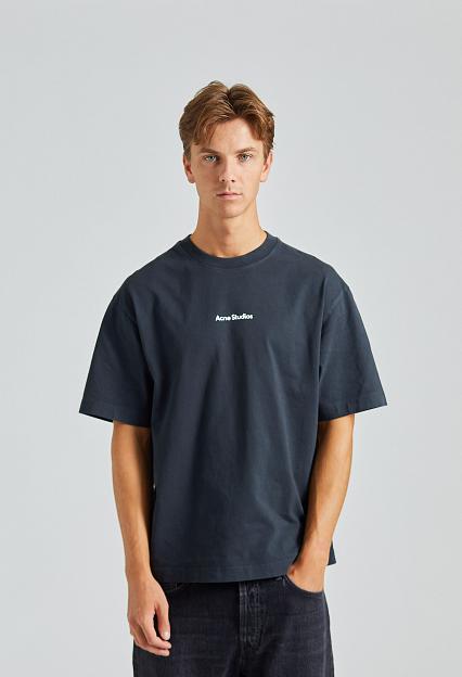 Acne Studios T-shirt Stamp Logo - Relaxed Fit FN-UX-TSHI000051 Black