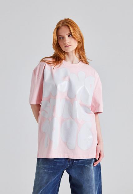 Acne Studios T-Shirt Logo Innocent Pink FN-UX-TSHI000116