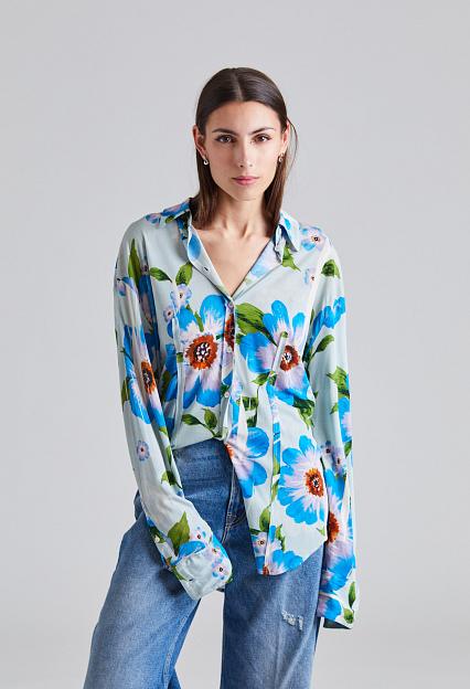 Acne Studios FN-WN-BLOU001121 Multi Blue 