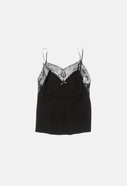 Acne Studios Lace strap blouse FN-WN-BLOU001165 Black