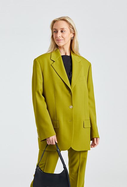 Relaxed Fit Suit Jacket Seaweed Green FN-WN-SUIT000509
