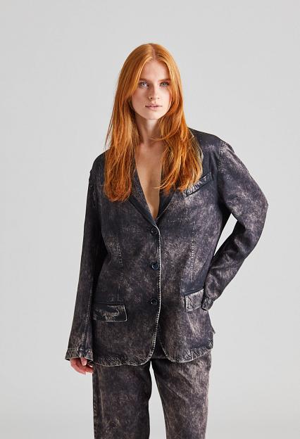 Acne Studios Single Breasted Jacket FN-WN-SUIT000583 Black/Beige