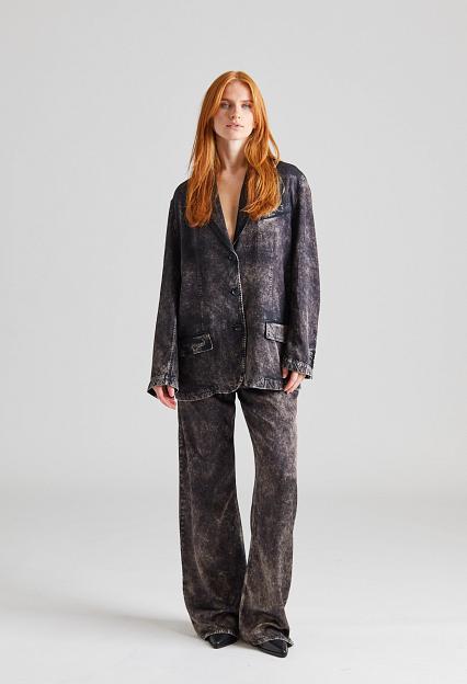 Acne Studios Single Breasted Jacket FN-WN-SUIT000583 Black/Beige