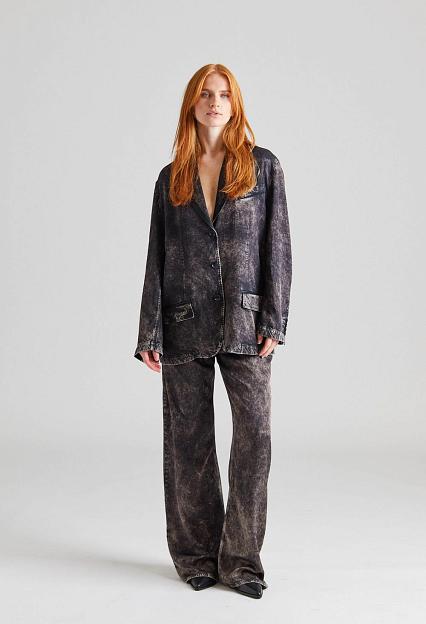 Acne Studios Single Breasted Printed Suit Black/Beige