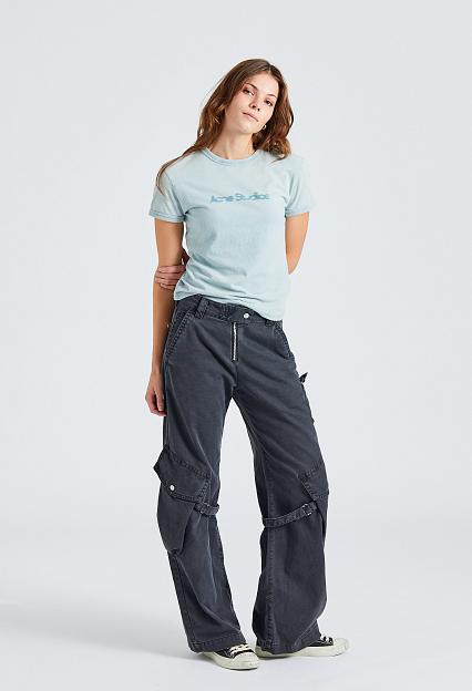 Cargo Trousers Washed Black FN-WN-TROU001120 