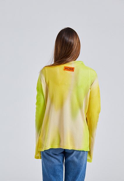 Acne Studios Long Sleeve Mesh T-shirt FN-WN-TSHI000632 Acid Yellow