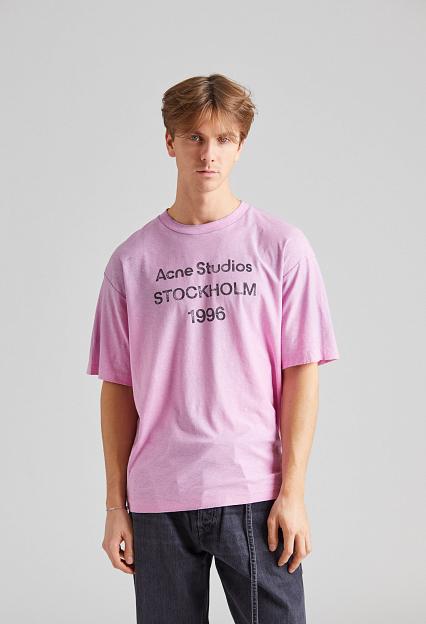 Acne Studios Logo T-shirt - Relaxed fit FN-UX-TSHI000013 Cotton Candy Pink