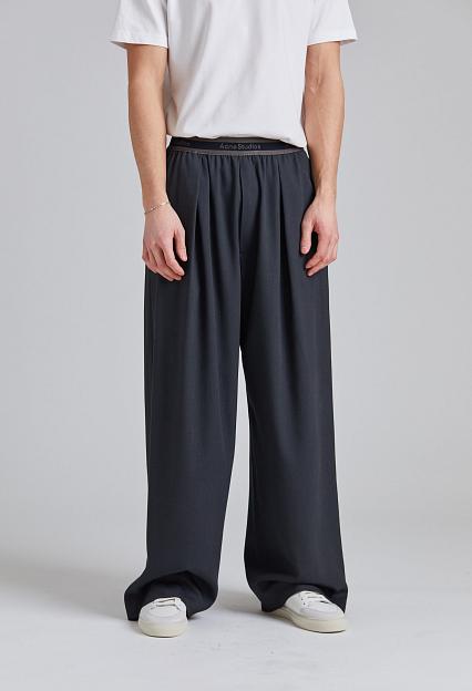 Acne Studios Logo Tape Trousers Charcoal Grey FN-MN-TROU001028