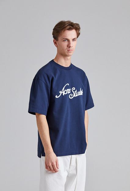 Acne Studios Logo t-shirt FN-UX-TSHI000121 Deep Blue