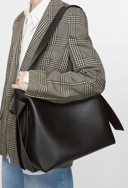 ACNE STUDIOS Musubi Midi Shoulder Bag Black FN-WN-BAGS000508