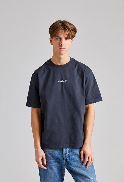 Acne Studios T-shirt Stamp Logo - Relaxed Fit FN-UX-TSHI000051 Black