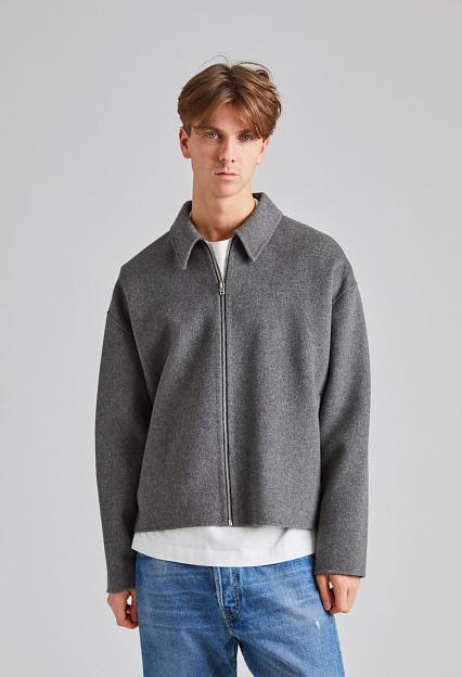 Acne Studios Wool Zipper Jacket FN-MN-OUTW000939 Grey Melange