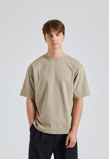 Acne Studios Crew Neck T-shirt - Relaxed Fit Concrete Grey FN-UX-TSHI000018