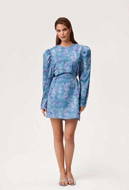 Adoore Cannes Mini Dress Dusty Blue