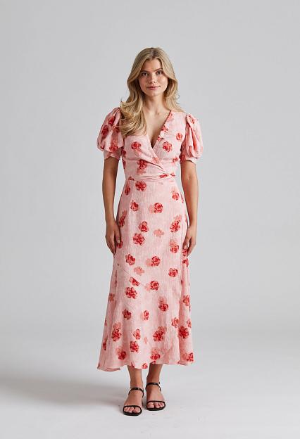 Adoore Ferrone Midi Dress Pink