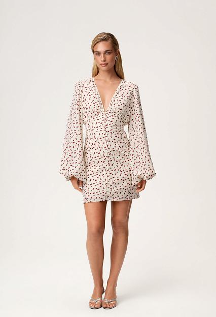 Adoore Florence Dress White Cherry