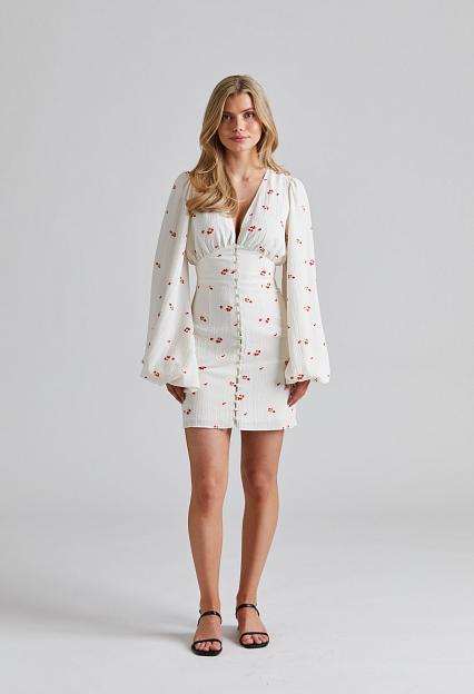Adoore Florence Dress White/Red