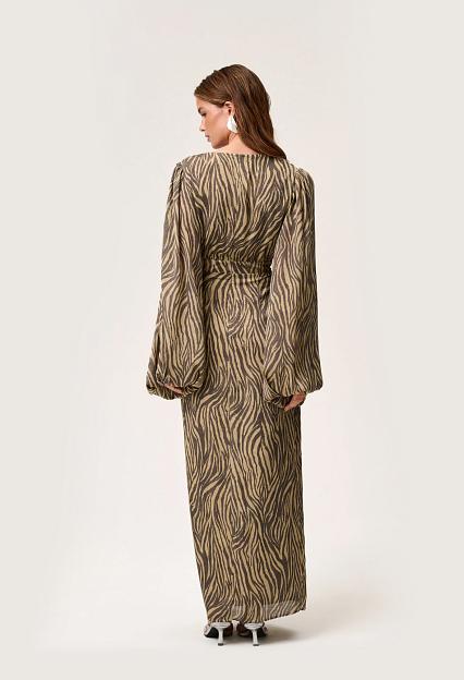 Adoore Positano Dress Brown Zebra