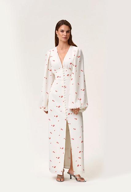 Adoore Positano Dress White/Red