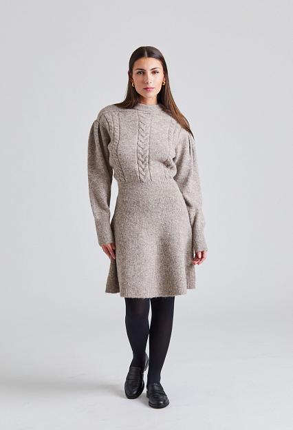 Adoore Santhia Knitted Mini Dress Beige 