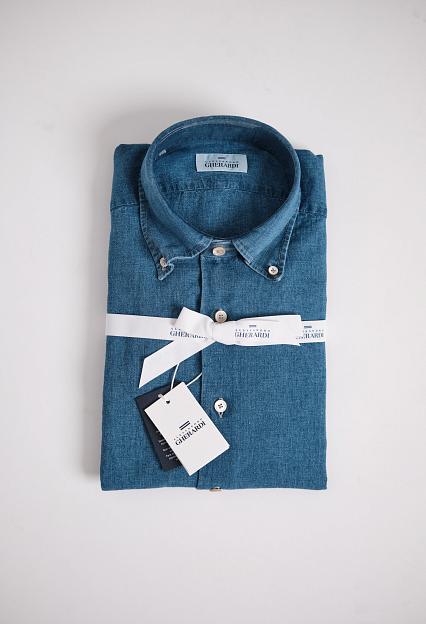 Alessandro Gherardi Regular Slim Denim Linen Indigo