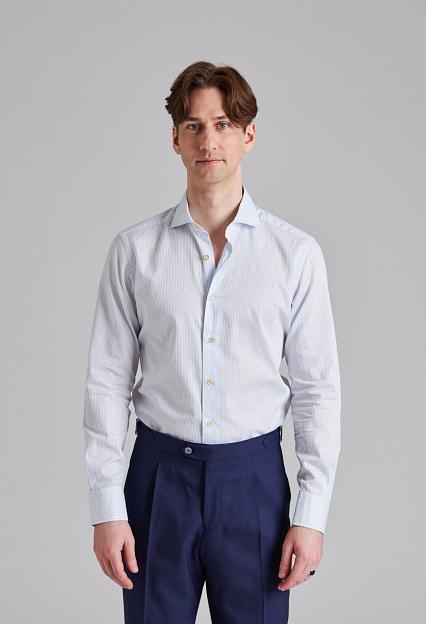 Alessandro Gherardi Regular Slim Dobby Blue Stripe