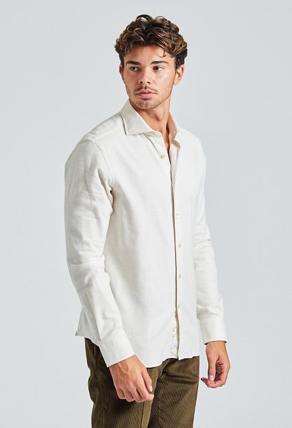 Alessandro Gherardi Regular Slim Flanella Creme