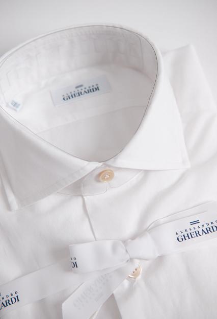 Alessandro Gherardi Regular Slim White Twill