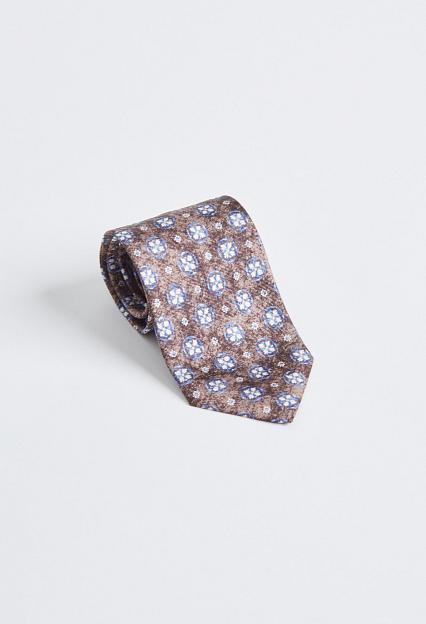 Amanda Christensen Classic Printed Flower Tie Brown