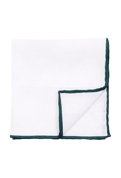 Amanda Christensen Pocket Square Linen w/ Green