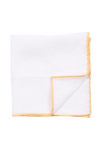 Amanda Christensen Pocket Square Linen w/ Yellow