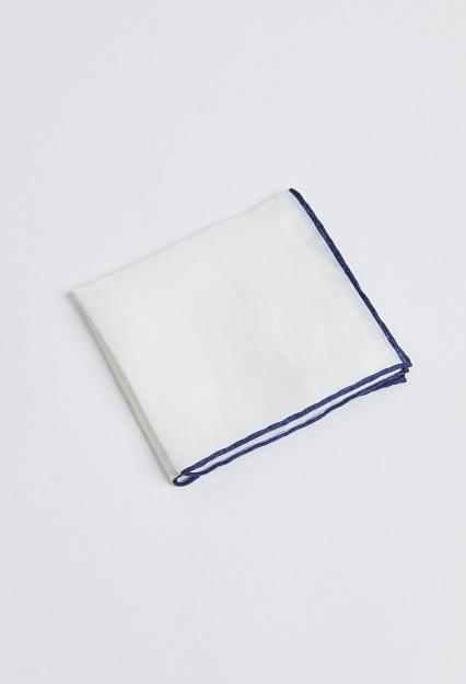 Amanda Christensen Pocket Square With Contrast Navy