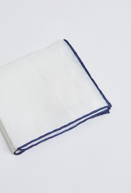 Amanda Christensen Pocket Square With Contrast Navy