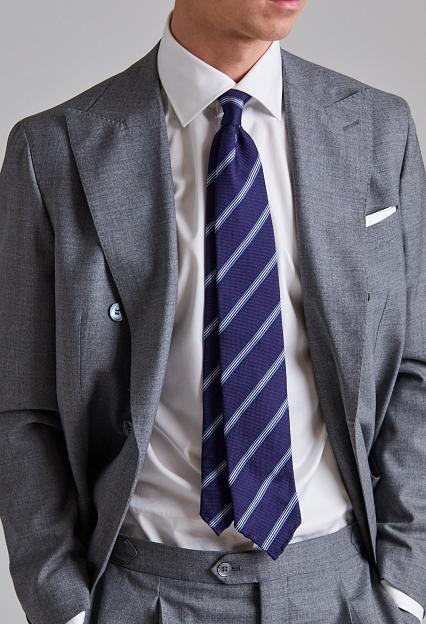 Amanda Christensen Tailored Stripe Tie Navy