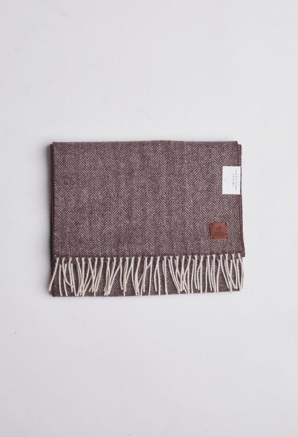 Amanda Christensen Classic Woven Scarf in Fishbone Brown
