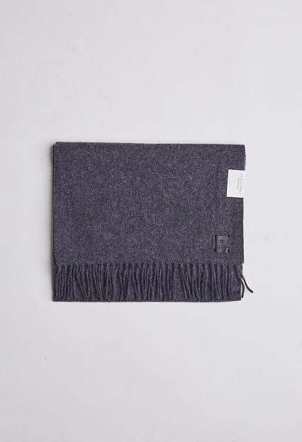 Amanda Christensen Classic Woven Scarf in Plain Melange Dk Grey