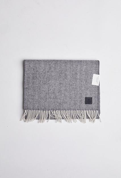 Amanda Christensen Classic Woven Scarf in Fishbone Grey Melange