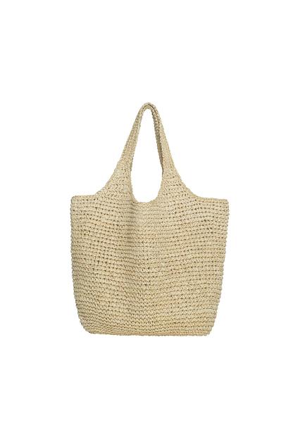 Arnie Says Raffia Tote Beige