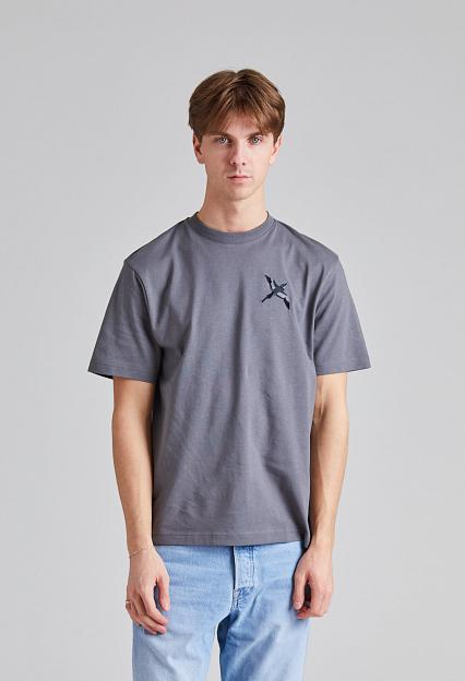 AXEL ARIGATO Micro Bee Bird T-Shirt Steel Grey