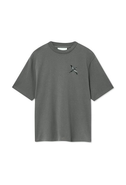 AXEL ARIGATO Micro Bee Bird T-Shirt Steel Grey