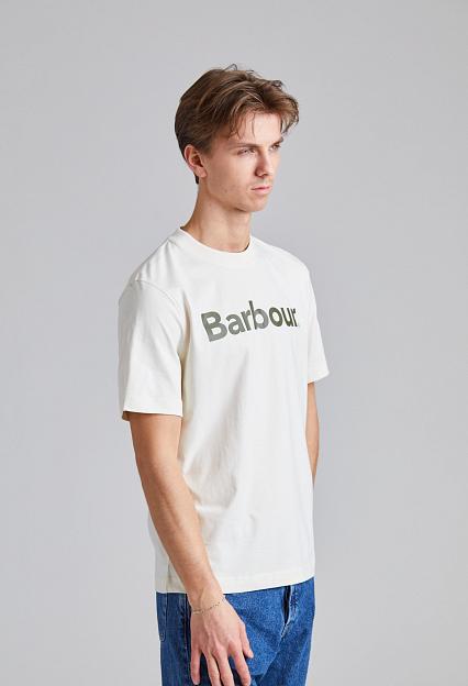 Barbour Logo Relaxed Fit T-Shirt Antique White