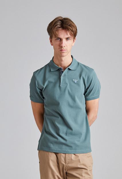 Barbour Tartan Pique Polo Shirt Vintage Teal