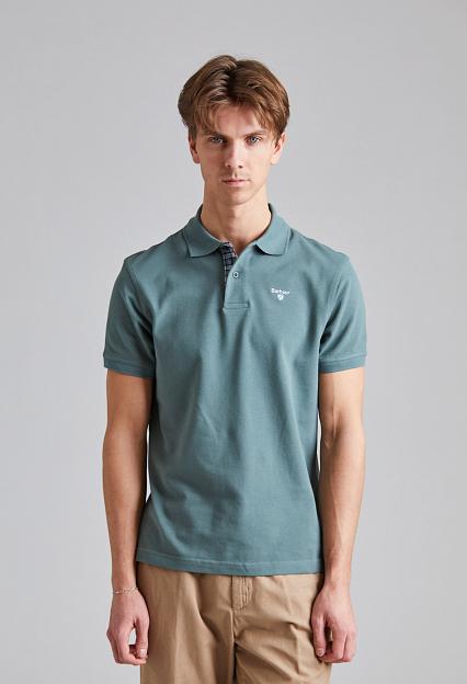 Barbour Tartan Pique Polo Shirt Vintage Teal