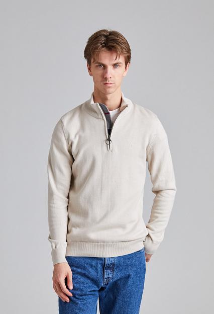 Barbour Cotton Half Zip Mist