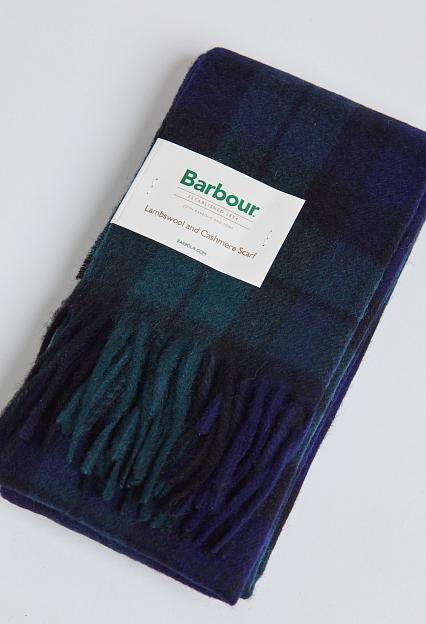 Barbour New Check Tartan Scarf  Black Watch