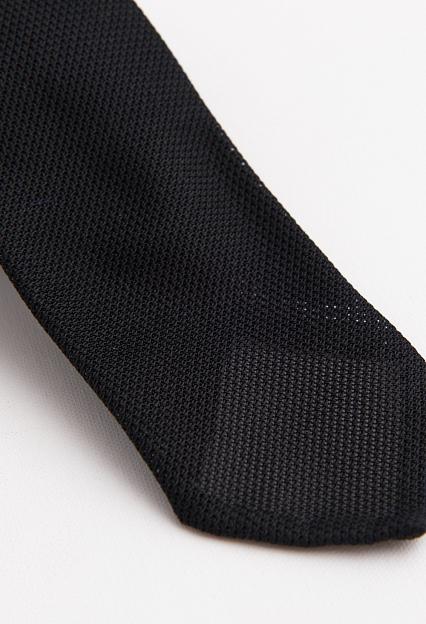 Bigi Fine Silk Grenadine Tie Black