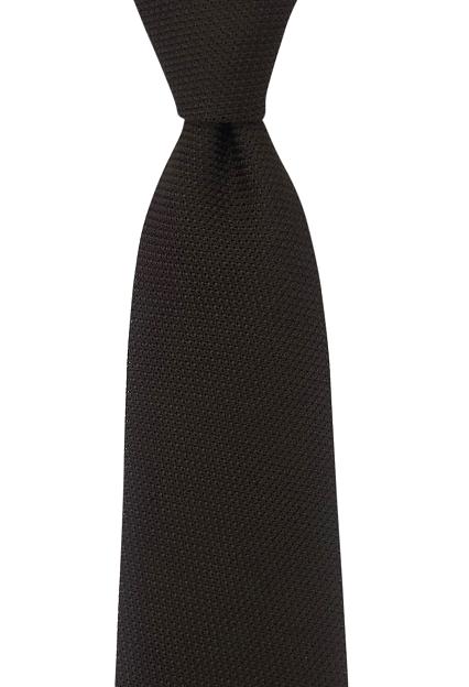 Bigi Fine Silk Grenadine Tie Brown