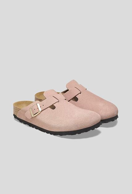 Birkenstock Boston Suede Leather Light Rose