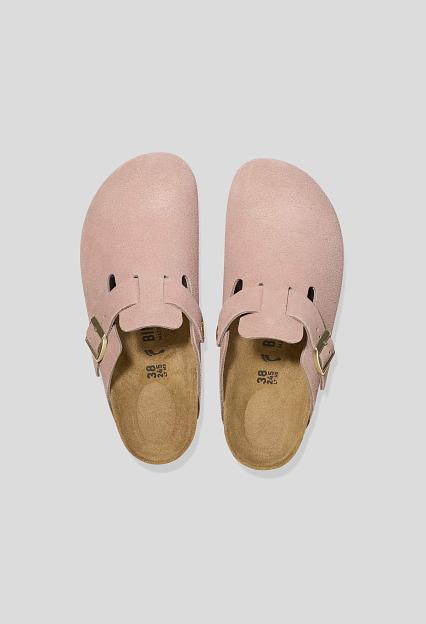 Birkenstock Boston Suede Leather Light Rose