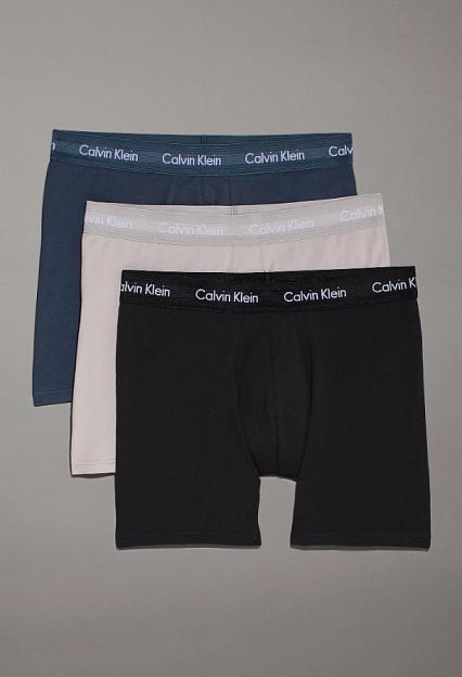 Calvin Klein Boxer Brief 3PK Black/Hemisphere/Blue